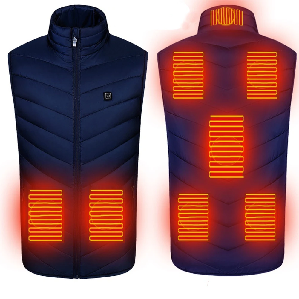 

2020 Men Outdoor USB 8 Areas Infrared Heating Vest Jacket Men Women Winter Electric Thermal Clothing Waistcoat For Sports Hiking