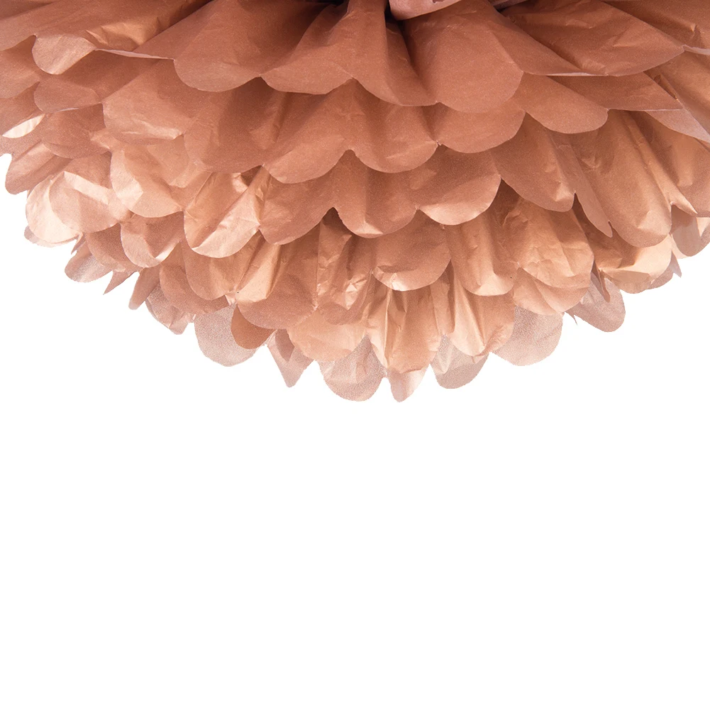 6 шт. 25 см розовое золото помпоны в виде цветов декоративные ткани украшения из бумаги для свадьбы дома День рождения ребенка душ вечерние принадлежности