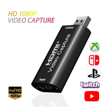 Mini HD 1080P HDMI na USB 2 0 karta przechwytywania wideo pole nagrywania gier na komputer Youtube OBS itp Przekaz na żywo transmisji tanie i dobre opinie kebidumei CN (pochodzenie) USB 2 0 Mini Video Capture Card Film i telewizja tuner karty