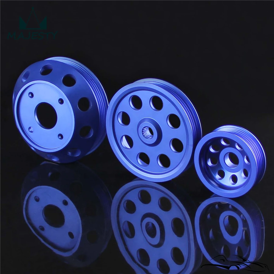 Легкий алюминиевый шкив для 1989 1998 SR20DET Nissan 240SX S13 S14 S15 SILVIA BLUE|pulley kit|aluminum crank pulleycrank