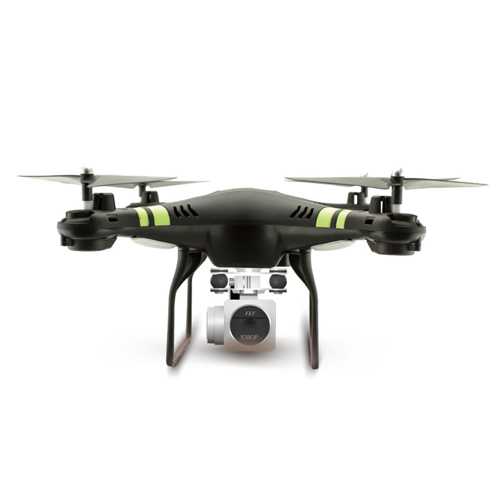 2.4G Altitude Hold HD Camera Quadcopter RC Drone 2MP WiFi FPV Helicopter Hover Professional aerial drone 813#2 - Цвет: BK