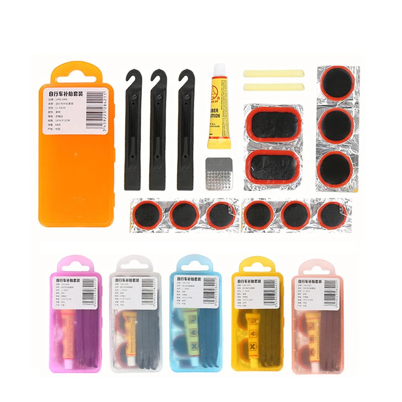 

Bicycle Repair Tools Tire Repair Rubber Patch Glue 8in1Bike tire Repair Tool Compact and Convenient Tire Repair Kit Rubber sheet