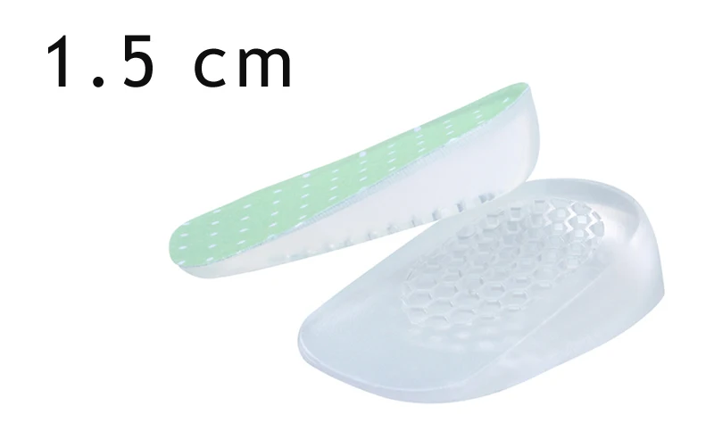 Green Add 1.5cm Demine силиконовые гелевые подпяточники для мужчин и женщин, увеличивающие рост половинные стельки, амортизирующие вставки, подтягивающие подошву для обуви, увеличивающие рост - Цвет: Green Add 1.5cm