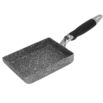 

Japanese Style Kitchen Maifanite Stone Frying Pan Rolled Aluminum Alloy Omelette Tamagoyaki Cooking Tool Small Home Non-stick