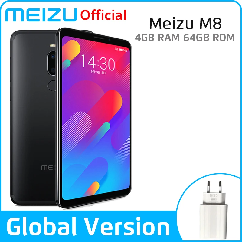 Meizu M8 4GB 64GB Global Version V8 SmartPhone Helio P22 Octa Core 5.7” Screen Dual Rear Camera 3100mAh Fingerprint