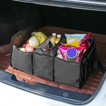 

The New durable Car Vehicle Trunk Organizer Toys Food Folding Travel Storage Container Bag Box Stowing Tidying