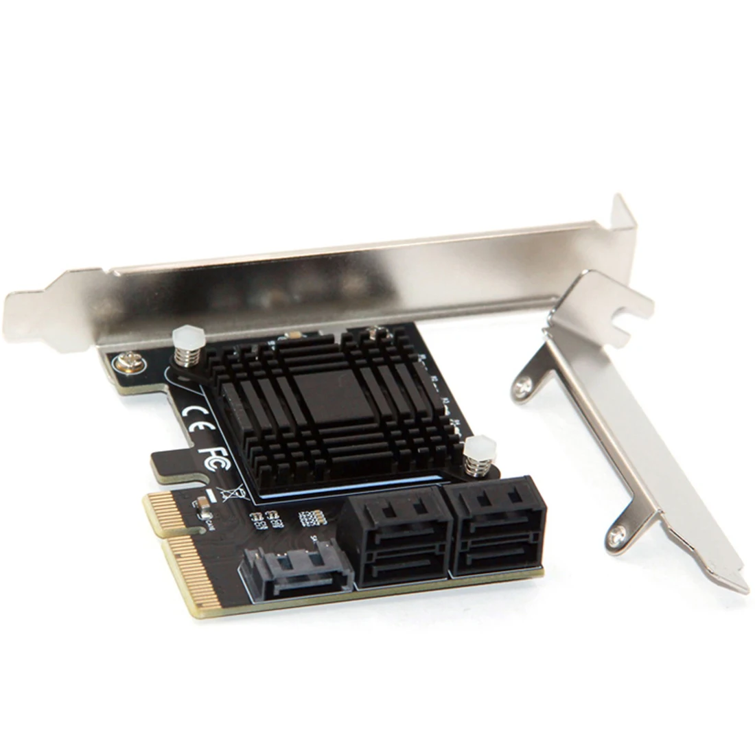 XT-XINTE плата контроллера расширения PCI Express 3,0x4 до 5 портов SATA III 6 Гбит/с Поддержка порта мультипликатор для HDD SSD