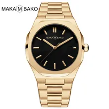 Япония Move для мужчин t Высокое качество водонепроницаемый Нержавеющая сталь дамы Топ Роскошные брендовые новые золотые черные квадратные мужские наручные часы