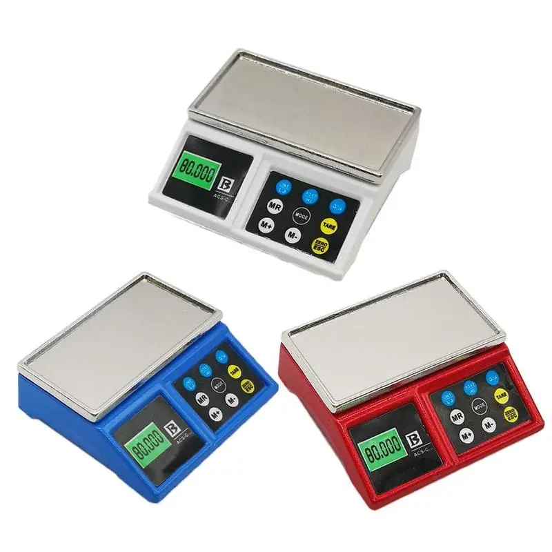 

1:12 Dollhouse Decorations Mini Electronic Scale Miniature Furniture Play Doll House Supermarket Accessories Decor Toys