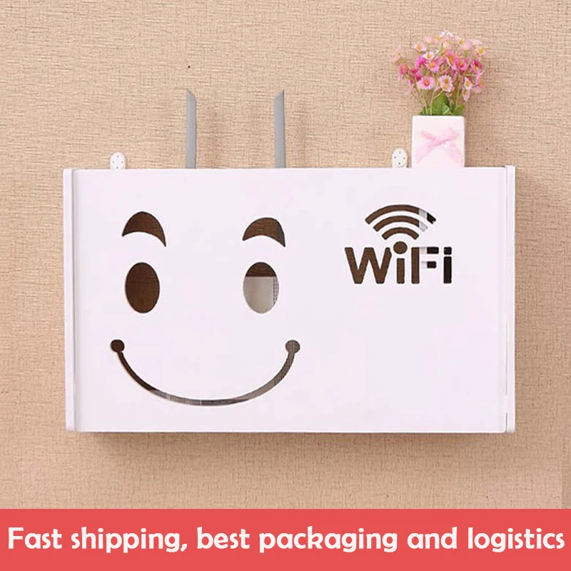 Новая Wifi полка для маршрутизатора коробка хранения кабель питания плюс