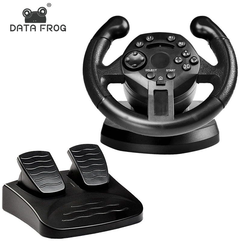 DATA FROG гоночный руль для PS3 игра руль ПК Вибрация джойстики пульт дистанционного управления колеса привод для ПК - изображение