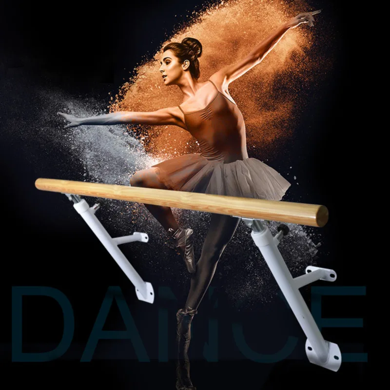 

Adjustable Wooden Dance Bar Wall Mounted Thicken Steel Pole For Dance Practice Ballet Bar For Dancing Studio Horizontal Bar