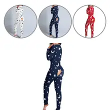 

Great Female Romper Pullover Button Design Snowflake Print Lady Bodysuits Female Playsuit Lady Bodysuits