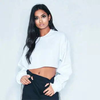 

Sexy Women T Shirts Autumn Fashion Long Sleeve Shirt Jumper Casual Pullover Crop Tops Solid Color Tops Ladies Tee Shirt Feminina