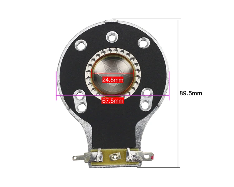 2PC 24.8mm Tweeter Voice Coil For 2412 2412H 2412H-1 Treble Speaker Repair Parts 25Core Round Wire Titanium Film Aluminum OnSale