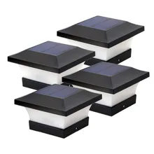 Солнечный светильник, забор, светильник IP65, квадратная крышка, украшение, Ночной светильник, наружный солнечный светильник для стены, декоративный забор для сада