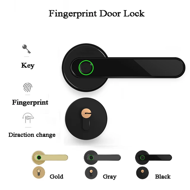 $US $44.56  Smart Door Lock Biometric fingerprint Key phone APP Bluetooth lock Electric Lock Handle USB Battery