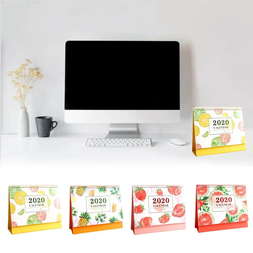 

2020 Standing Desk Calendar Desk Stand Up Large-size Calendar Runs Come With A Colorful Label Paper