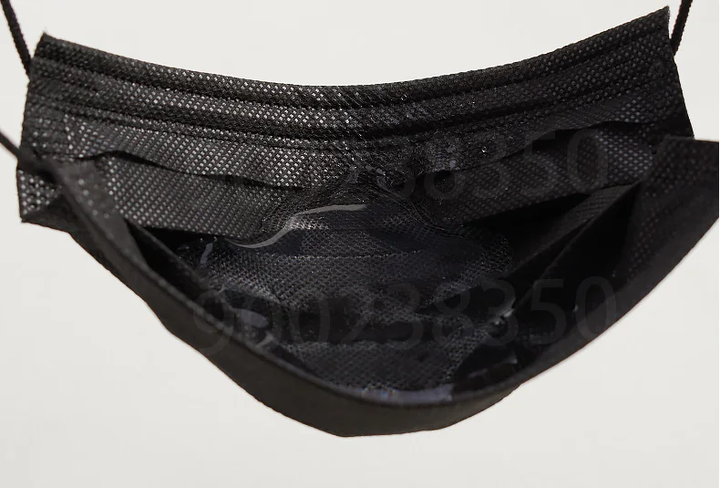 10/50/100/200/500 Stück Einwegmasken, separate Verpackung, schwarze Gesichtsmasken, unabhängige Verpackung, 3-lagige, sichere Schutzmaske – Detail 7