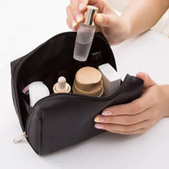 

Women Nylon Cosmetic Cases Waterproof Large Capacity Make Up Organizer Travel Portable Zipper Letter Print Cosmetic Bag