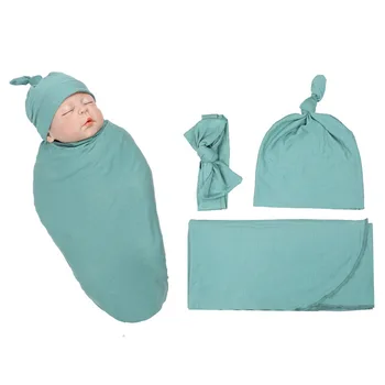 

Newborn Infant Baby Muslin Swaddle Blanket + Cap Toddler Boy Girl Swaddle Wrap Bag Envelope Sleep Sack Bedding Baby Accessories