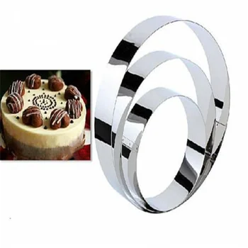 

3Pcs Adjustable Round Stainless Steel Cookie Cutter Cake Ring Pastry Molds Bread Dessert Slicer DIY Baking Cake Tools