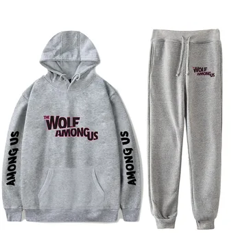 

WAWNI Among Us Fashion Print Hooded Sweatshirt Two Piece Set Cotton Popular Casual 2020 New Pullover Pants Harajuku Game 2020