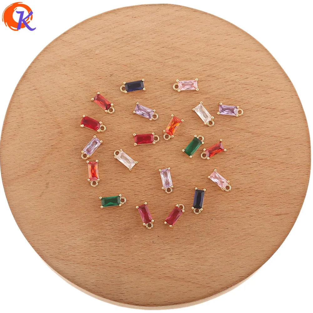 Cordial Design 100Pcs 4*9MM Jewelry Accessories/Hand Made/Crystal Charms/Earrings Connectors/Pendant/DIY Making/Earring Findings | Украшения