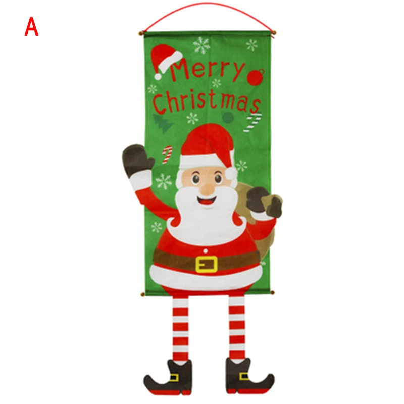 A Merry Christmas Висячие баннеры украшения для дома стены Крытый Открытый вечерние JA55 - Цвет: A
