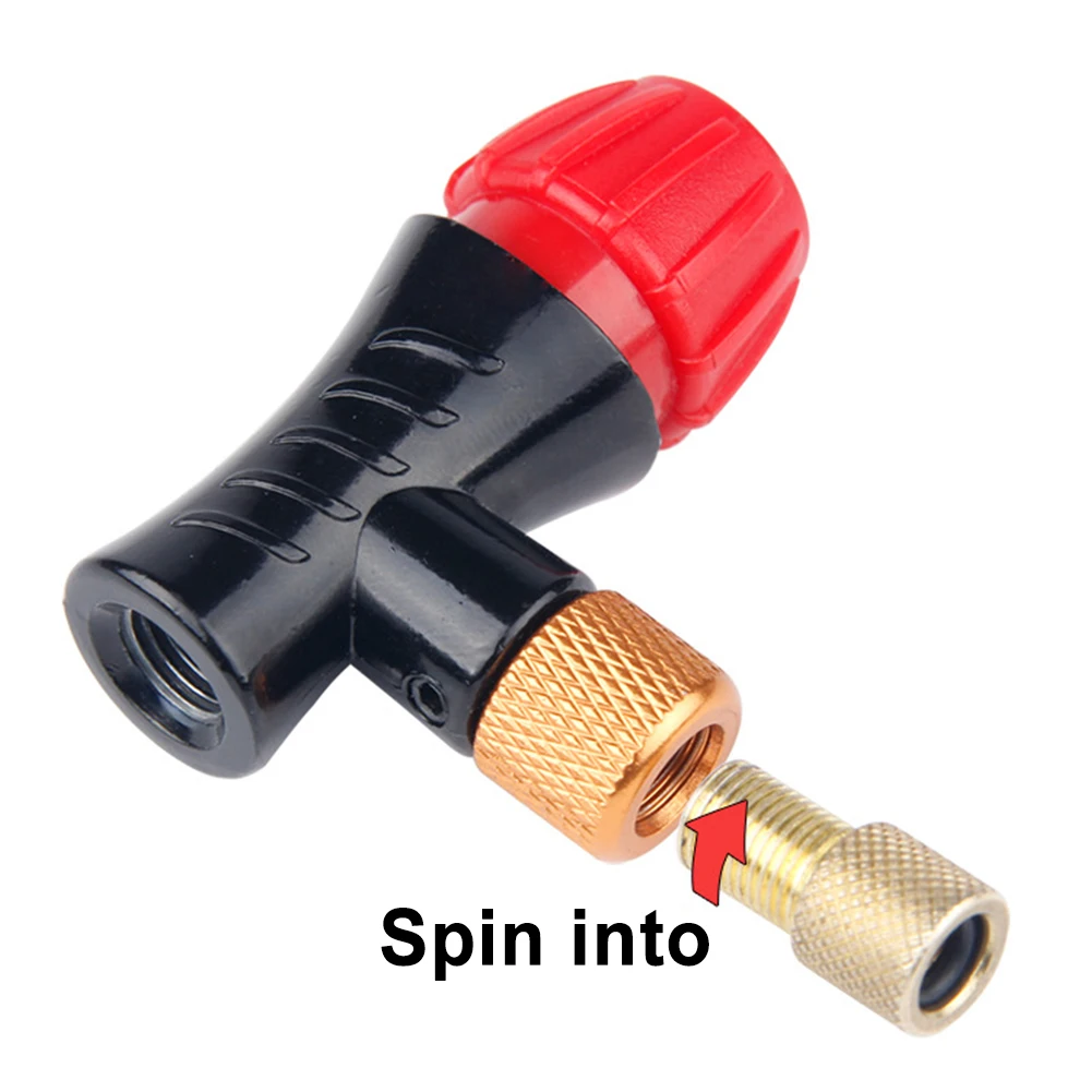 Mountain Bike Mini Air Pump Valve Head Inflator CO2 Gas Bottle Insulated Sleeve Bike Mini Air Pump Valve Head Inflator CO2 Gas B