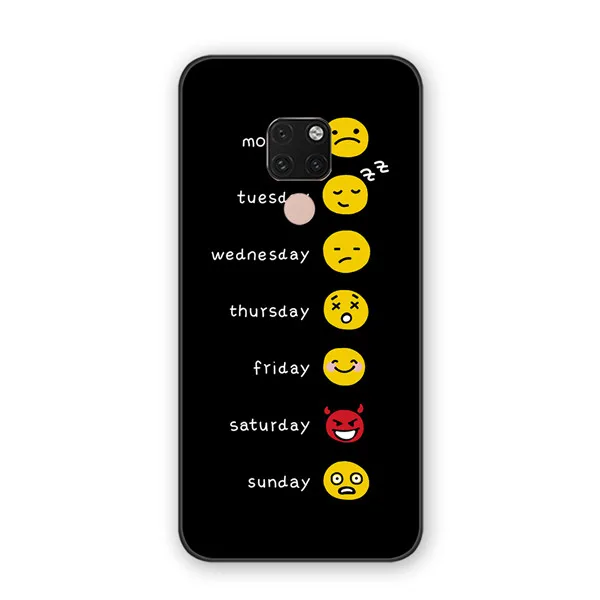 Забавный чехол с линиями Луны для huawei MATE 10 20 30 Lite, чехол для телефона huawei P30 P20 Pro P9 P10 Plus - Цвет: 1
