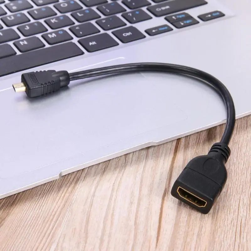 Micro HDMI Мужской к HDMI Женский адаптер Соединительный кабель короткий 17 см