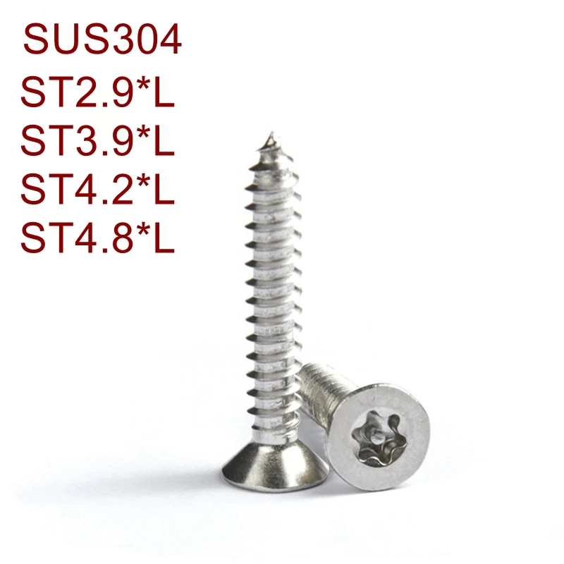 Нержавеющая сталь Torx с плоской головкой саморез столб ST2.9 3 9 4 2 8 SUS304 шести