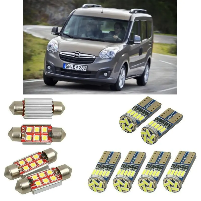 Интерьерный светодиодный автомобильный светильник s для Opel combo box body estate x12 mpv x19 tour x12 лампы для автомобилей светильник номерного знака 6 шт