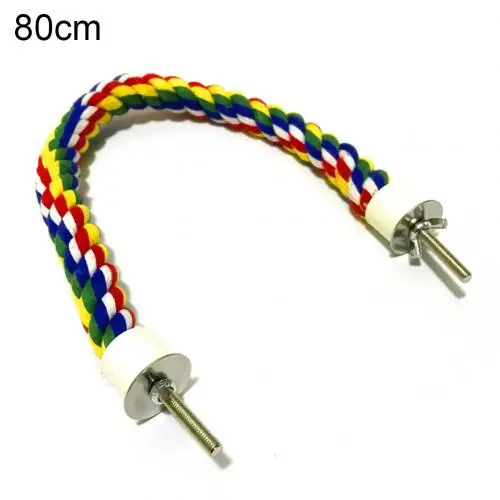 80cm Pet птица игрушки для жевания бар качели Висячие скалолазание окунь клетка играть укус-устойчивая игрушка укус легко установить - Цвет: 80cm