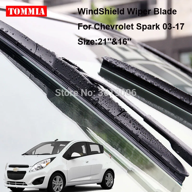 TOMMIA для Chevrolet Spark 03-17 2 шт передние мягкие резиновые щетки стеклоочистителя ветрового стекла