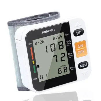 

Sphygmomanometers pulsometer Automatic Digital LCD Display Wrist Blood Pressure Monitor Heart Beat Rate Pulse Meter Tonometer