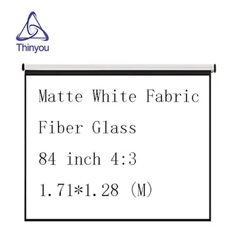 

Thinyou 84 inch 4:3 Matte White Fabric Fiber Glass Curtain Pull-Down Curtain hand pull projector screen LED DLP Beamer