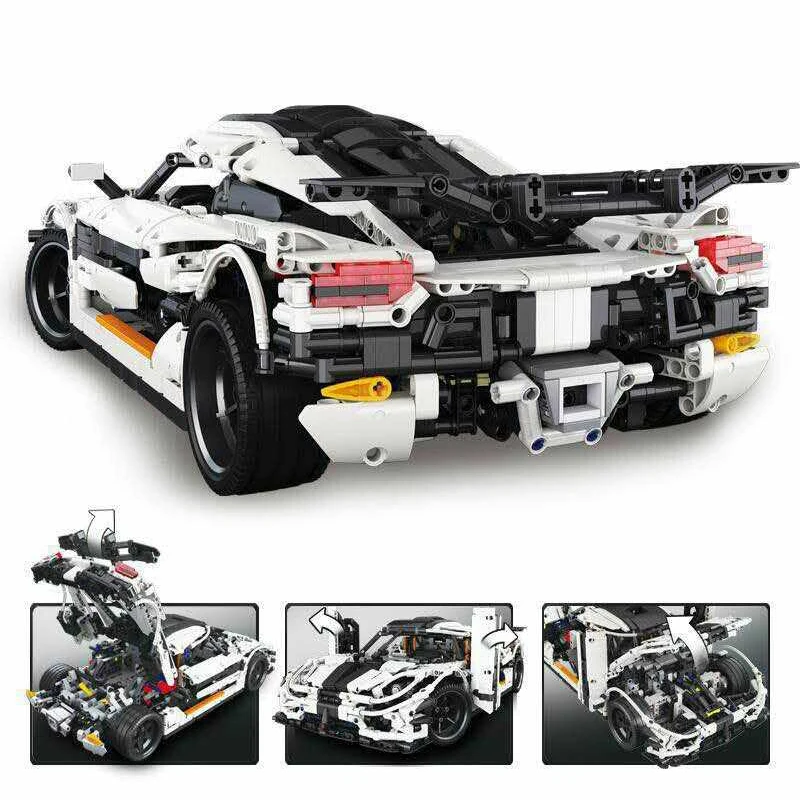 Новые модели Lepinblocks 23002 MOC-4789, Koenigsegg One: 1, строительные блоки, кирпичи, развивающие игрушки, подарки на Рождество для детей
