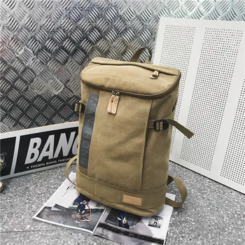 

Teenager School Student Laptop Bags 17" Travel Retro Canvas Backpack Men's Vintage Leisure Fashoin Backpack Large Bookbag