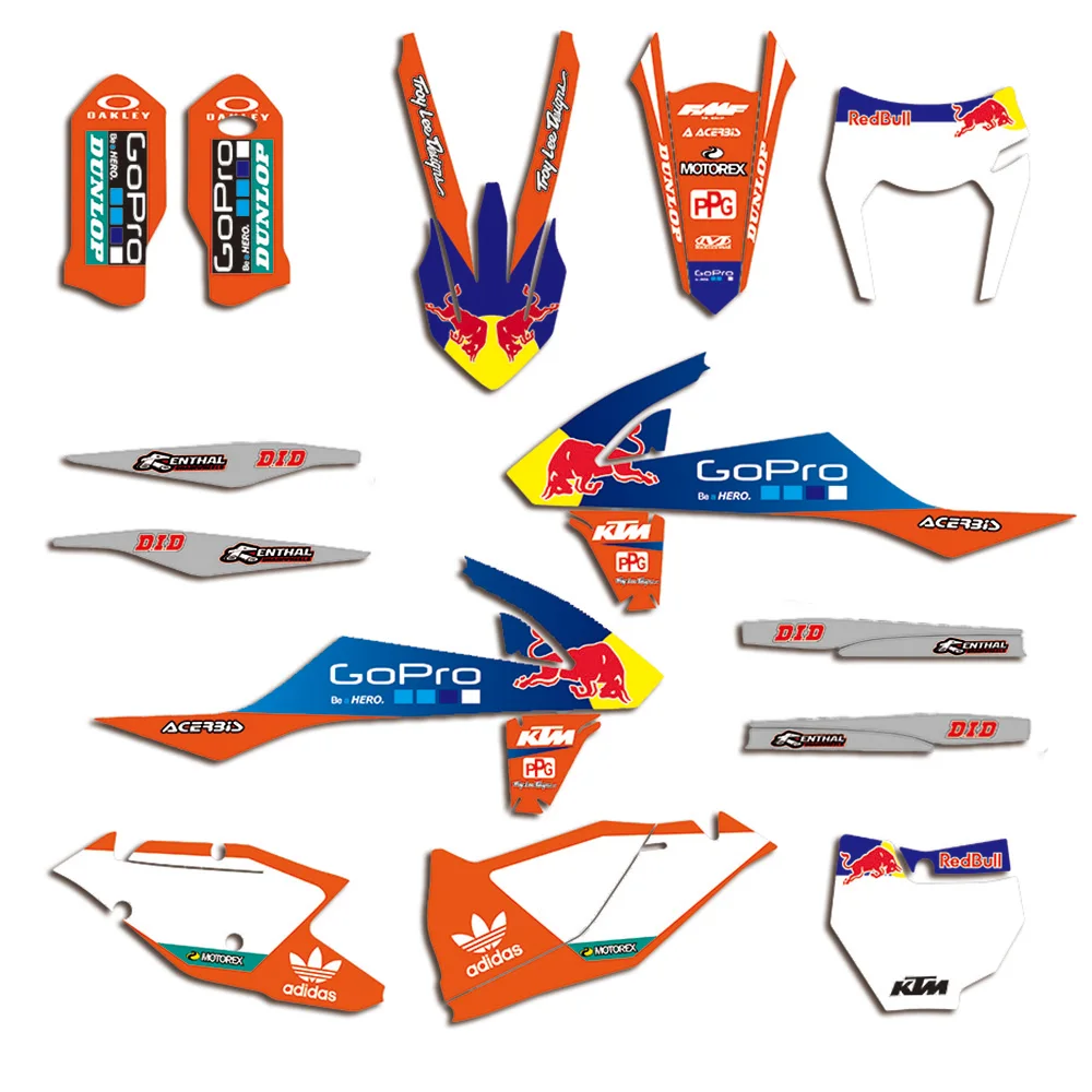 

MXGRAPHIC Full Set Graphic Decals Stickers DECO For KTM EXC EXCF XCW 125 200 250 300 350 450 2017-2019 SX SXF XC XCF 2016-2018