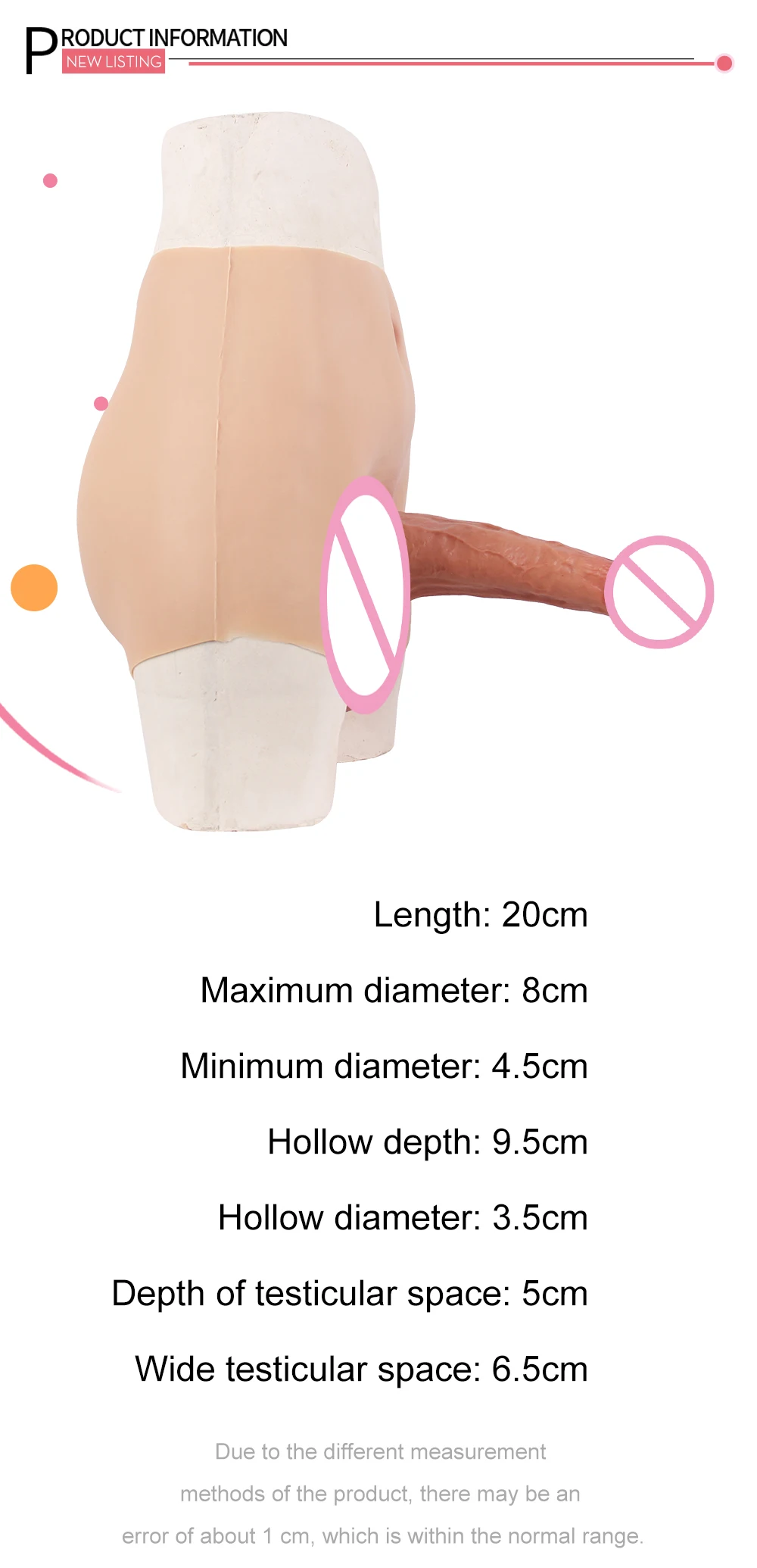Eyung 20cm Conical Hollow Dildos Realistic Penis Panties With Super Huge Big Dildo Sex Toys for Male Use Sex Products Cock Dick Adult (2)