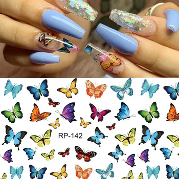 

Sakura Daisy Floral Pattern Water Decals Butterfly Pattern Nail Art Sticker Transfer Decal Paper Manicuring Decoration Tip Slide