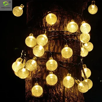 

30/60led Solar BubbleBall String Lights Outdoor Waterproof Crystal Ball Colorful String Lights Christmas Wedding Room Decoration