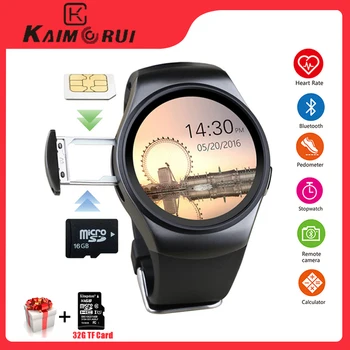 

Kaimorui KW18 Bluetooth Smart Watch SIM Card Heart Rate TF Card Men Sport Watch Phone Smartwatch For Xiaomi Huawei IOS Phone