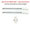 2pcs White Rail Set