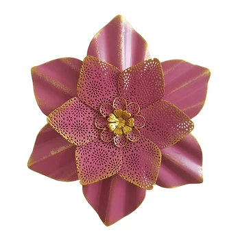 

Indoor Outdoor Rustic Durable Home Ornament Metal Flower 3D Living Room Art Craft Hotel Wall Decoration Yard Farmhouse Hanging