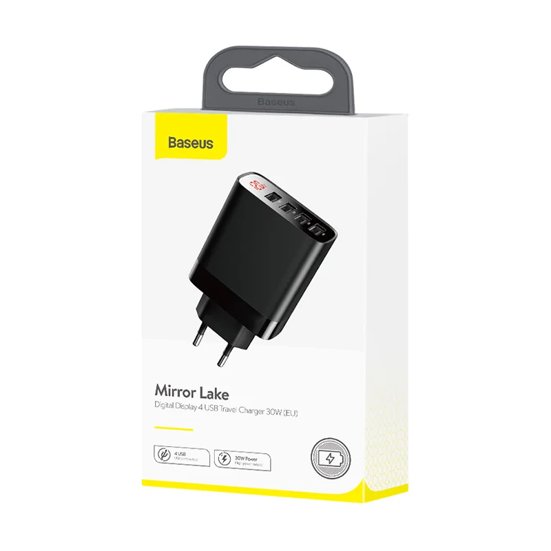 Baseus USB зарядное устройство 6A быстрое адаптер для розеток европейского стандарта