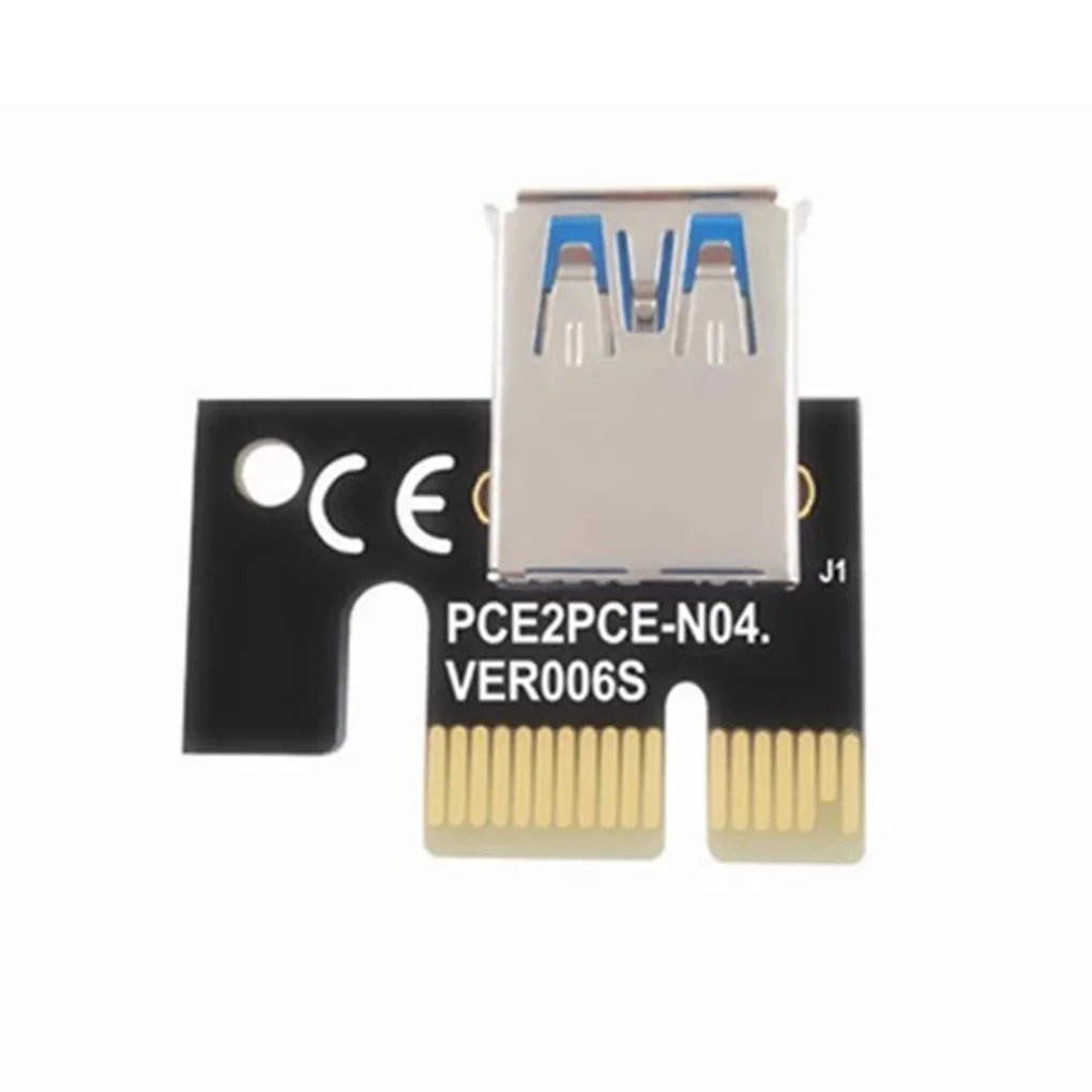 New PCI-E pcie Riser 009 Express 1X 4x 8x 16x Extender PCI E USB Riser 009S Dual 6Pin Adapter Card SATA 15pin for BTC Miner-2