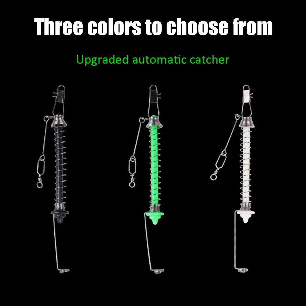 Automatic Fishing Hook Trigger Stainless Steel Spring Fishhook Bait Catch Ejection Catapult Jigging Head Fish Lure Tackle Goods fishing accessories,fishing hook,fishing tackle,fishing tools,fishing tool
